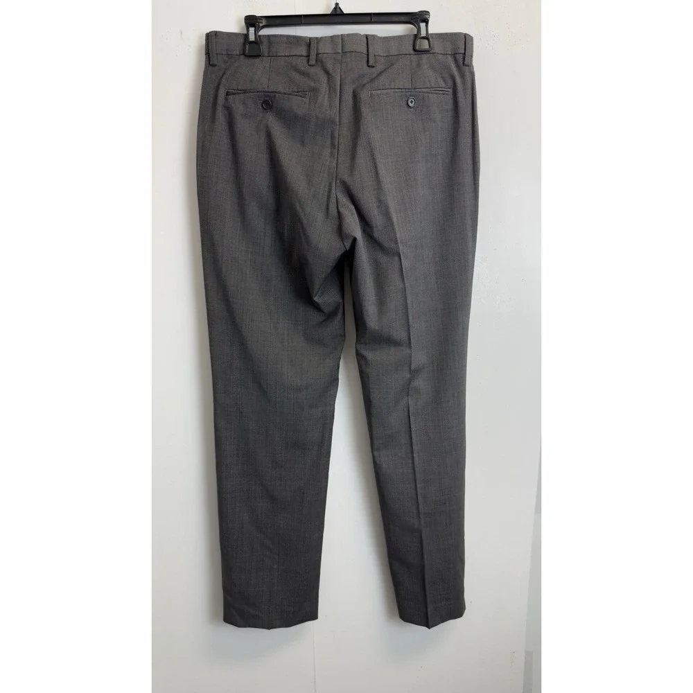 Banana Republic Dress Pants‎ Mens 33x32 Grey 100% Wool Tailored Slim Fit Classic